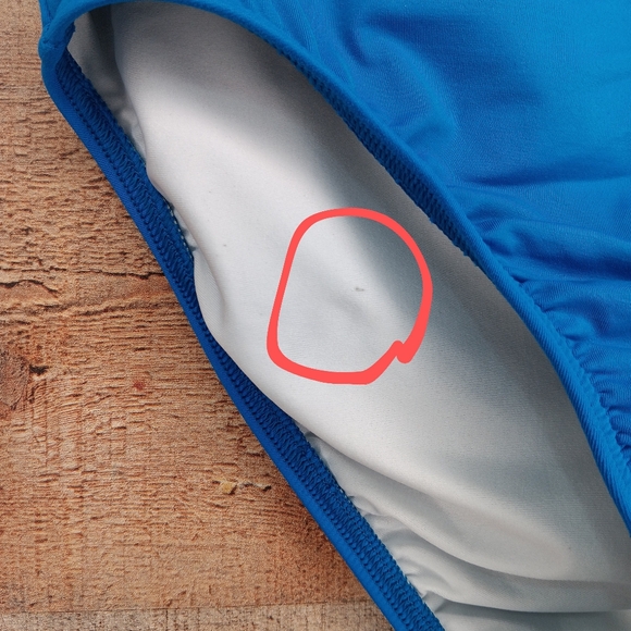 Lands' End Swimsuit Bathing Suit Blue Tankini Two Piece Size 8 Built In Bra Wire - Picture 10 of 11